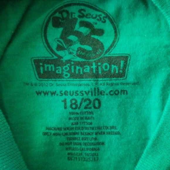 Dr. Seuss Imagination Green Grinch Long Sleeve T - Picture 7 of 8